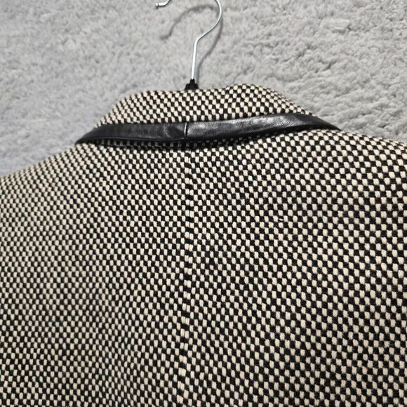Talbots Jacket 14 Italian Wool Leather Tweed Office Siren Church Secretary - Picture 10 of 14